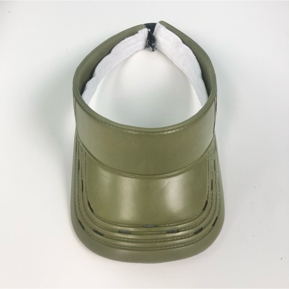 Olive green silicone visor hat - Picture 3 of 5
